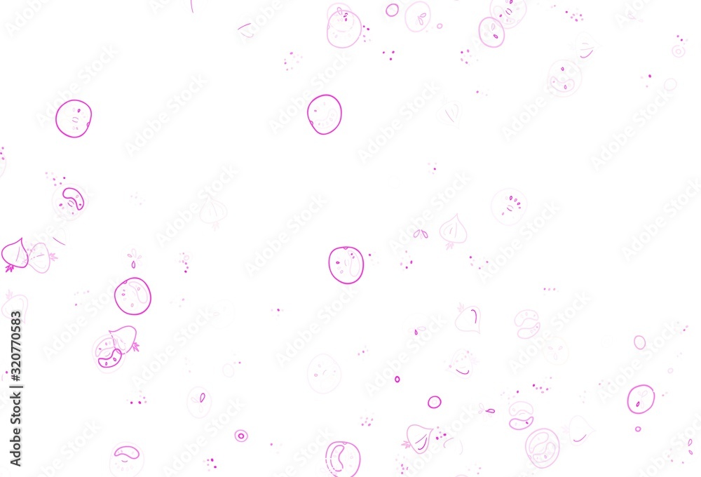 Light Pink, Yellow vector background with cuisine gourmet.