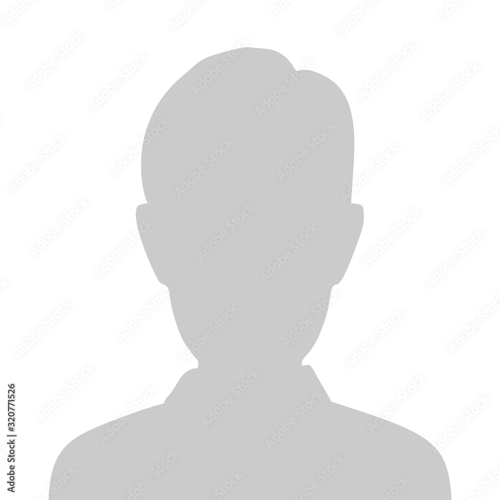 Profile Placeholder image. Gray silhouette no photo