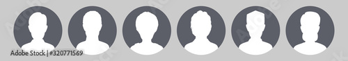 Profile Placeholder image. Gray silhouette no photo