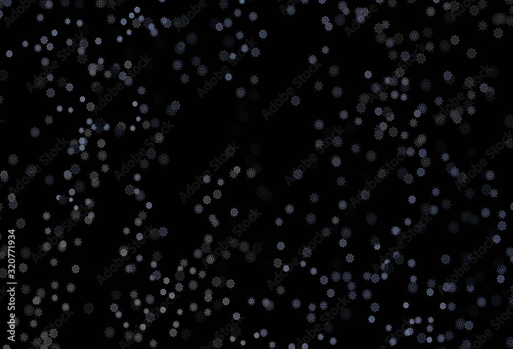 Dark Black vector background with xmas snowflakes. Dark Black vector background with xmas snowflakes.