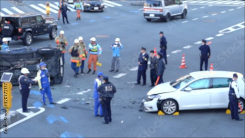 Wallpaper Mural 交通事故　イメージ　交差点　ぼかし Torontodigital.ca