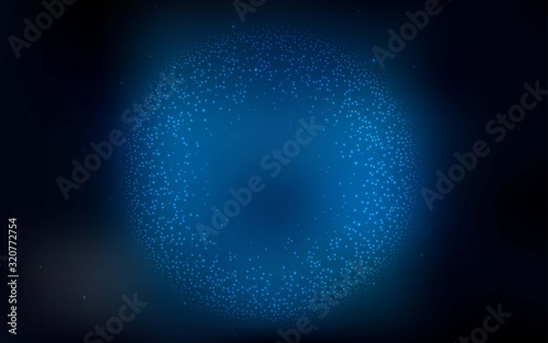 Dark BLUE vector background with astronomical stars. Space stars on blurred abstract background with gradient. Pattern for astronomy websites.