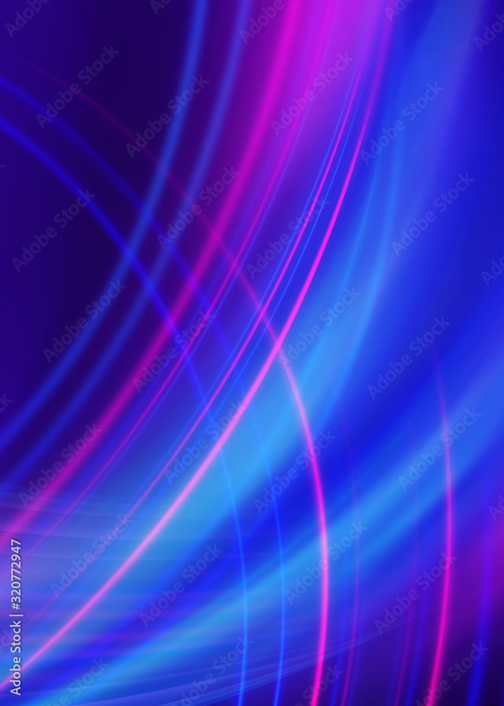 Dark blue abstract background with ultraviolet neon glow, blurry light lines, waves Dark blue abstract background with ultraviolet neon glow, blurry light lines, waves