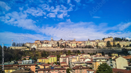 Panoramic view of Bergamo italy