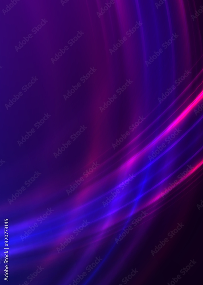 Dark blue abstract background with ultraviolet neon glow, blurry light lines, waves Dark blue abstract background with ultraviolet neon glow, blurry light lines, waves
