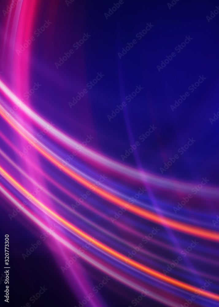 Dark blue abstract background with ultraviolet neon glow, blurry light lines, waves Dark blue abstract background with ultraviolet neon glow, blurry light lines, waves