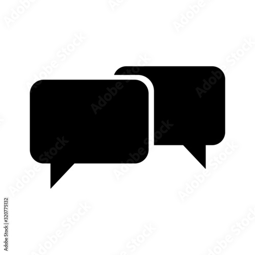 comment icon. bubble chat isolated on white background. vector illustration.