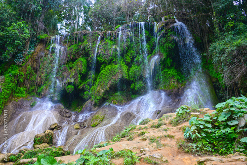 Waterfalls El Nicho in the mountains of Cuba