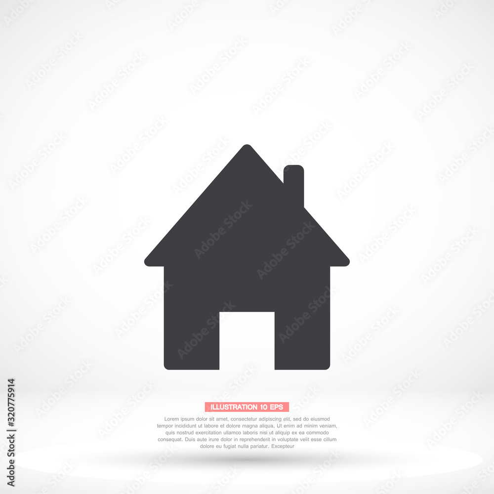 Fototapeta premium House vector icon , lorem ipsum Flat design