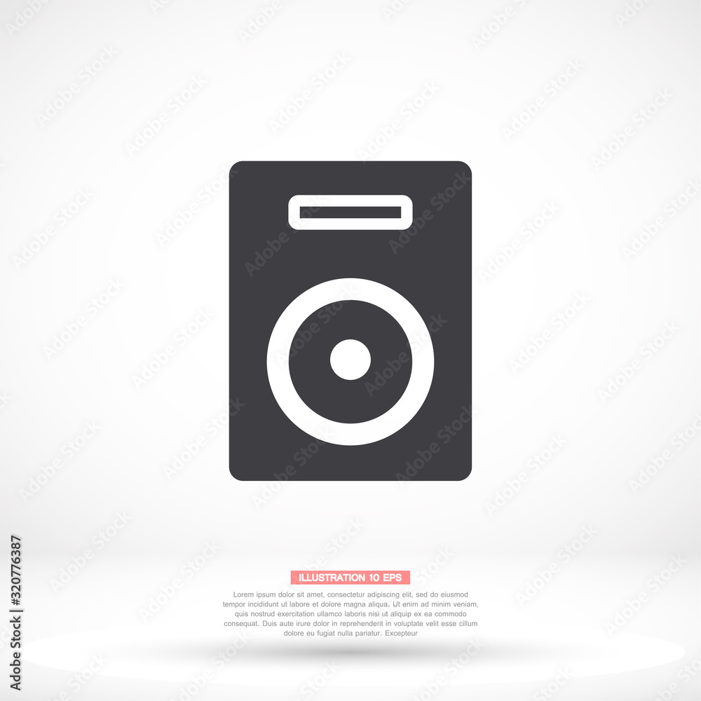 Loudspeaker vector icon , lorem ipsum Flat design Loudspeaker vector icon , lorem ipsum Flat design