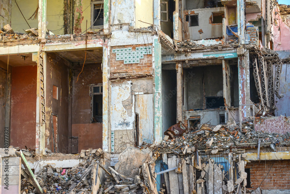 Old ruined building in Havana, Cuba