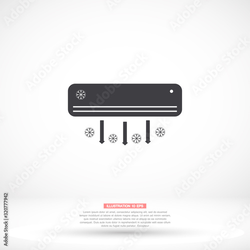 Conditioning vector icon , lorem ipsum Flat design