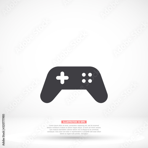Playstation vector icon , lorem ipsum Flat design