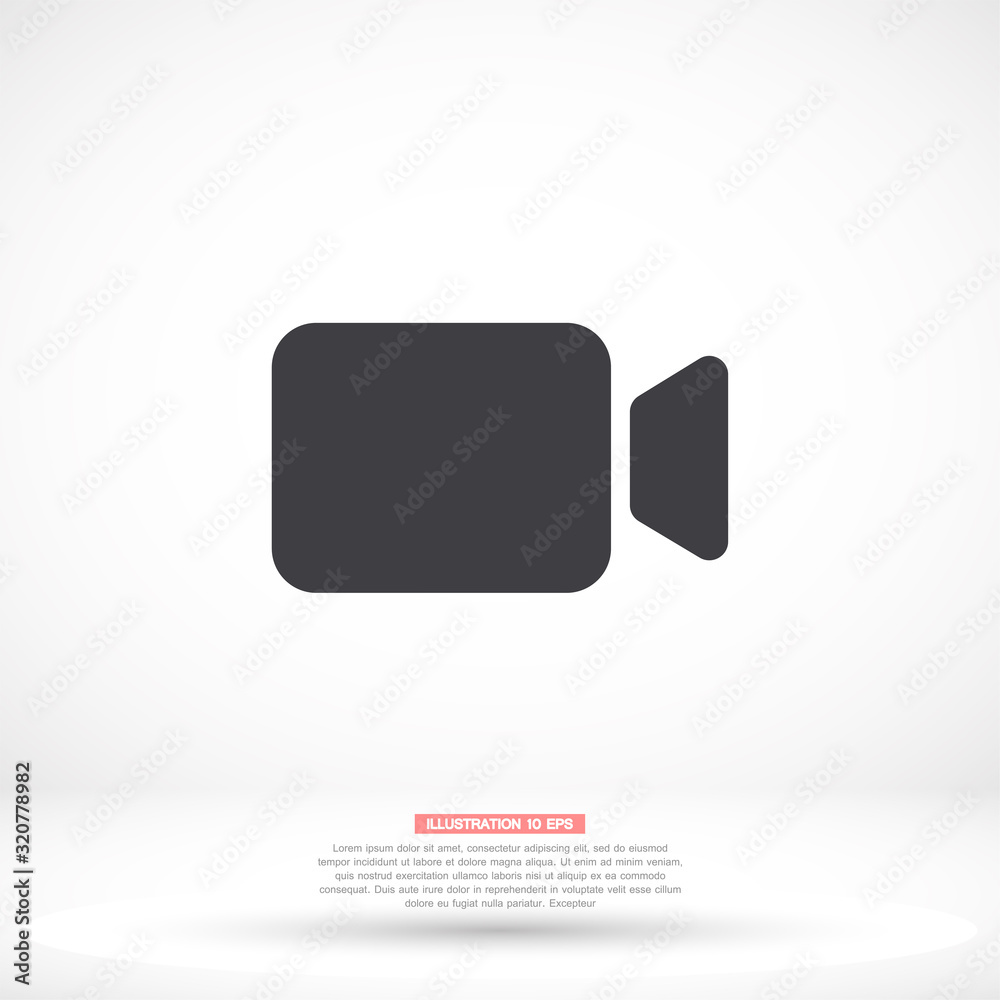 Fototapeta premium Camcorder vector icon , lorem ipsum Flat design