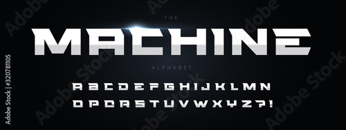 Iron letters set. Bold headline heavy metal style alphabet. Font for events, promotions, logos, banner, monogram and poster. Vector typography design