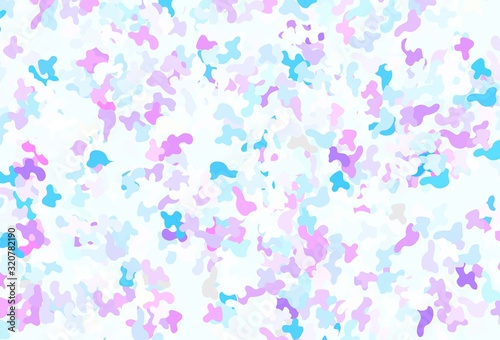 Light Purple, Pink vector template with chaotic shapes.