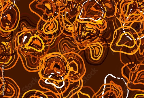 Light Orange vector backdrop with curved lines.