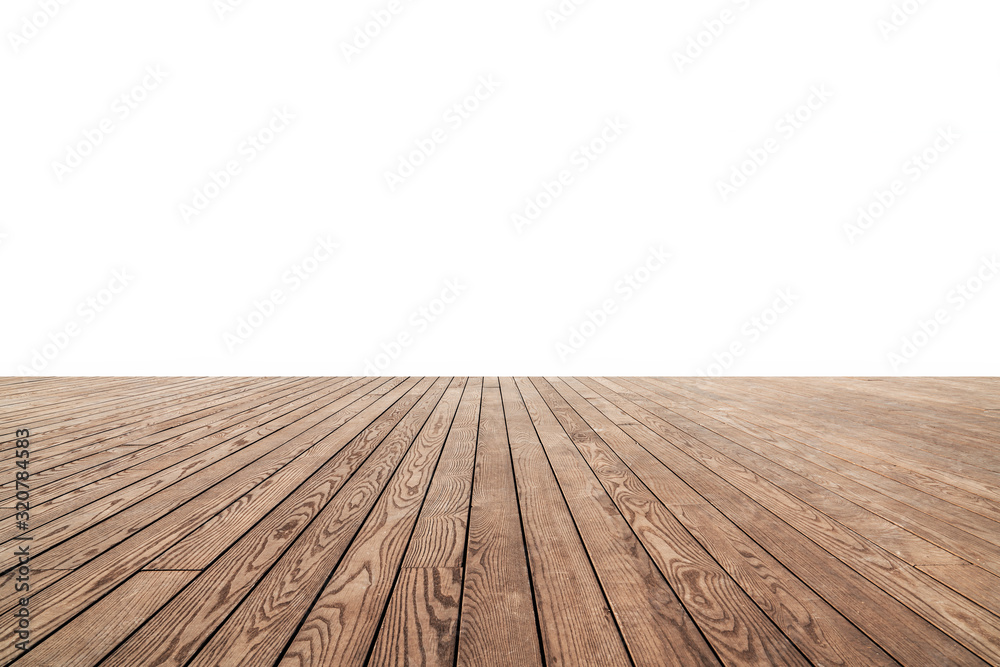 white painted or plaster wall and wooden floor decoration for background. - obrazy, fototapety, plakaty 