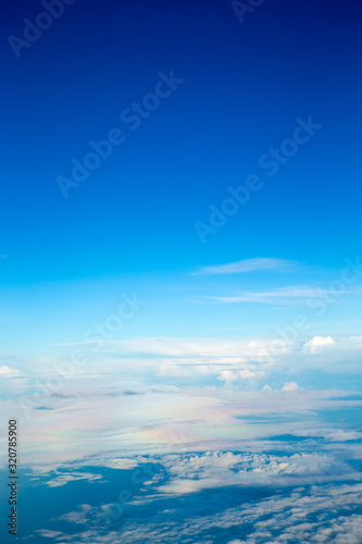Clouds, a view from airplane window. Sky background © photolink