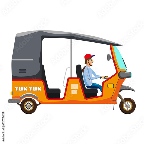 Tuk Tuk Asian auto rickshaw three wheeler tricycle