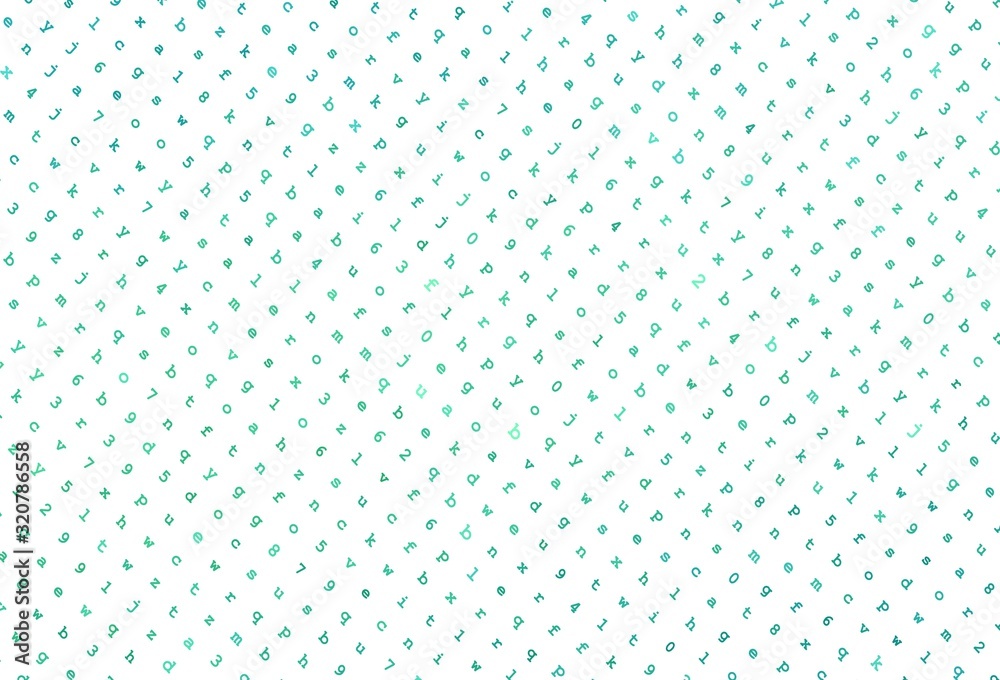 Light Green vector texture with ABC characters. Light Green vector texture with ABC characters.