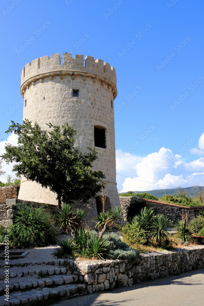 the famous tower of Cres, Croatia