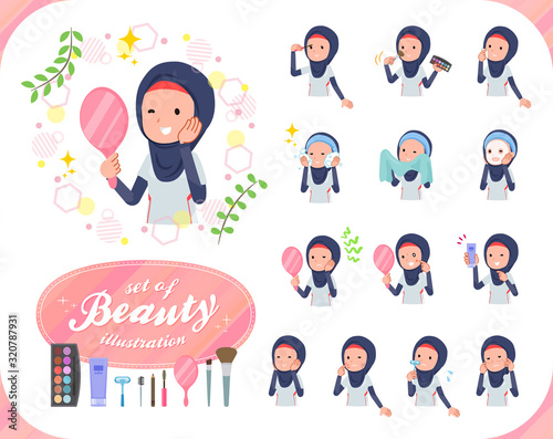 flat type Arab women White Sportswear_beauty