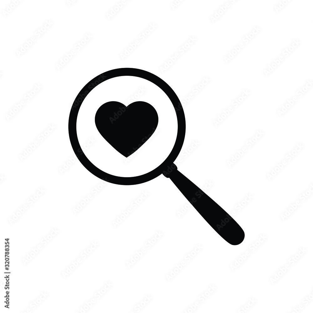 search icon with heart icon search icon with heart icon
