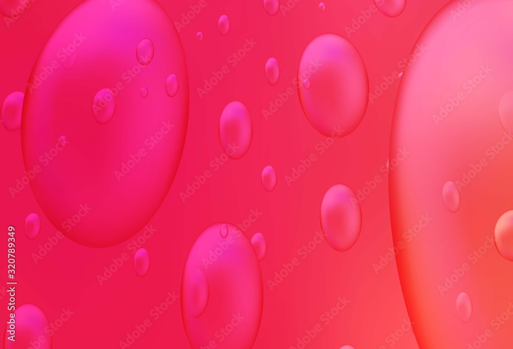 Light Pink, Yellow vector layout with circle shapes. Glitter abstract illustration with blurred drops of rain. Beautiful design for your business natural advert.