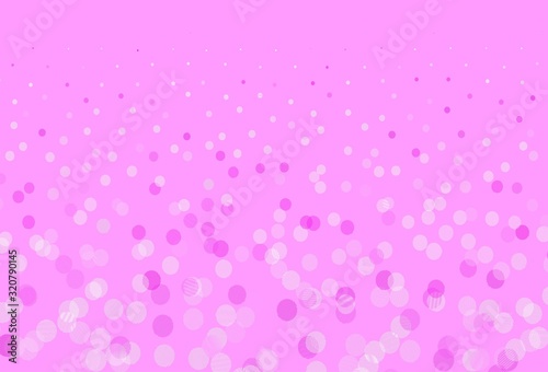 Light Pink vector pattern with spheres.