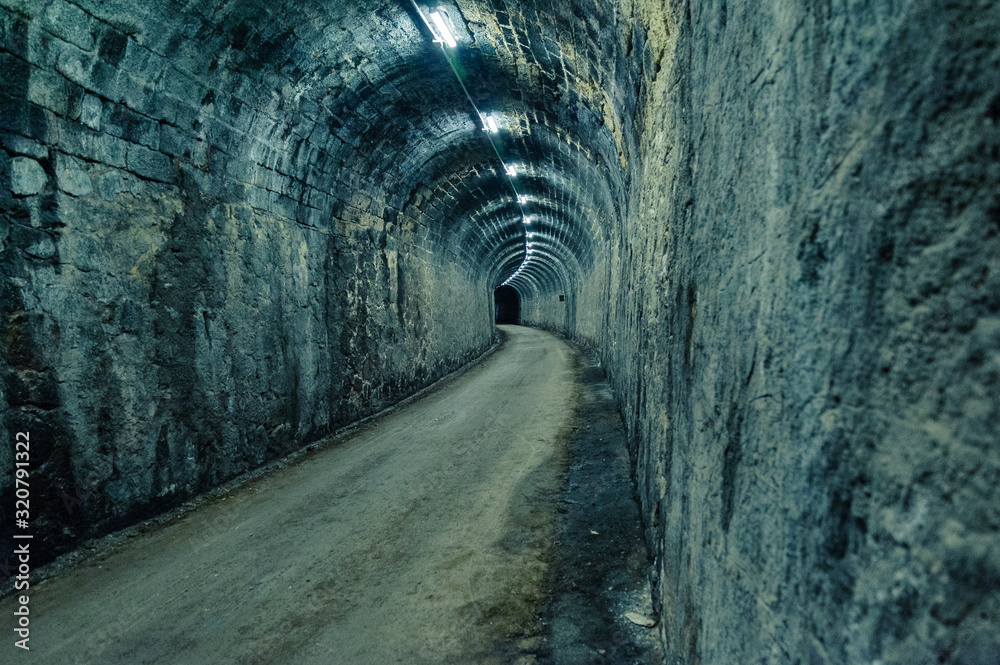  old railway tunnel prepared as a walking path