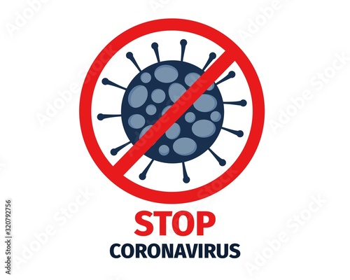 Stop wuhan novel coronavirus concept. 2019-nCov coronavirus. Vector illustration.