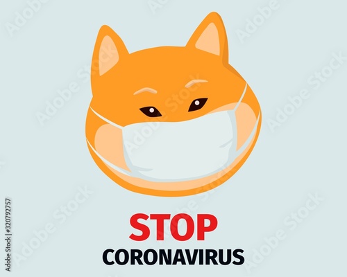 Stop wuhan novel coronavirus concept. Wear medical face mask. 2019-nCov. Vector illustration.
