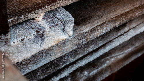 Handmade salt from the old tour in Thailand.