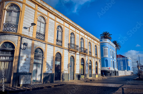 Street in Ponta Delgada  Azores  Portugal.