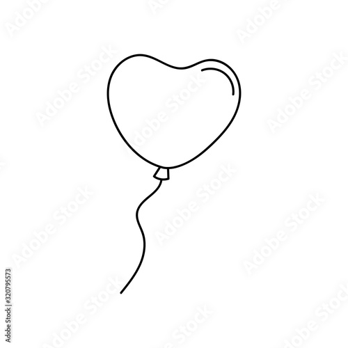 balloon icon flat design for web, cards