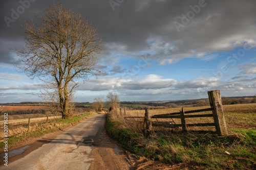 Obraz na plátně Cotswold lane near Winchcombe, Gloucestershire, England