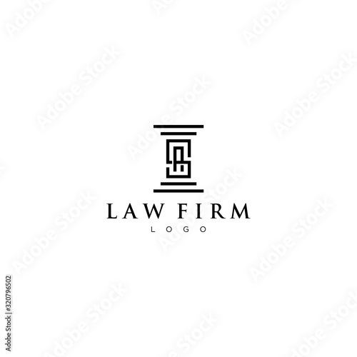 Luxury logo design of law firm with white background - EPS10 - Vector.