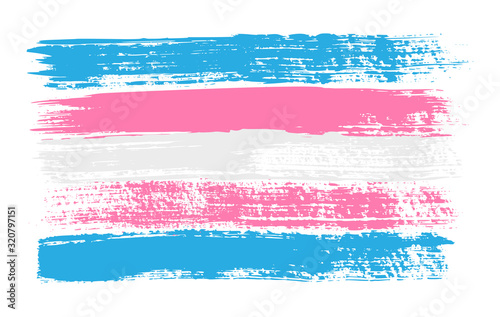 Grunge Transgender pride flag. Vector illustration Symbol of LGBT movement. LGBTQ community. photo