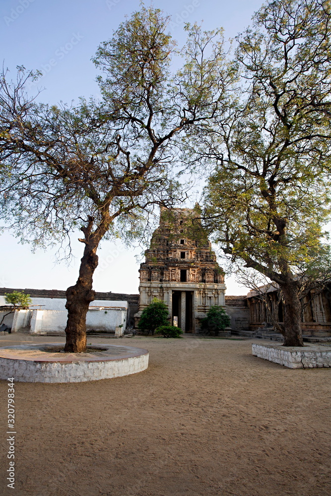 Temple entrance to a heritage temple at Hampi, Karnataka