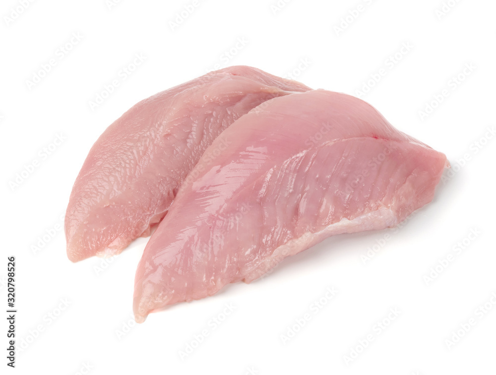 Fresh Uncooked Raw Turkey Fillet Breast Meat Isolated Fresh Uncooked Raw Turkey Fillet Breast Meat Isolated