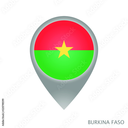 Map pointer with flag of Burkina Faso. Colorful pointer icon for map. Vector Illustration. Free Download Map pointer with flag of Burkina Faso. Colorful pointer icon for map. Vector Illustration. - GFXLoad