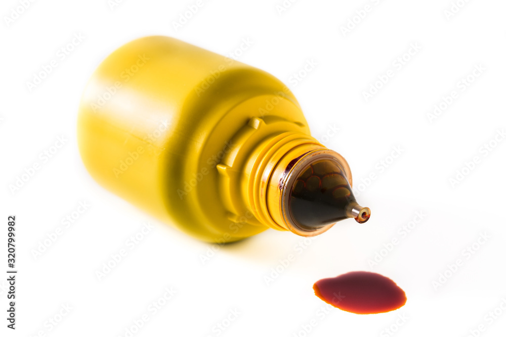 Medical iodine in a bottle isolated on white background Medical iodine in a bottle isolated on white background