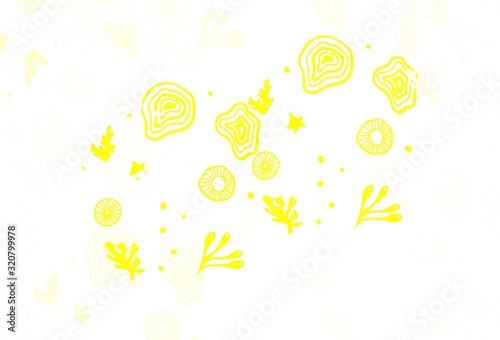 Light Green, Yellow vector pattern with random forms.
