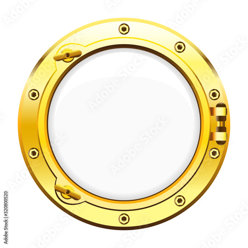 Vector boat window porthole