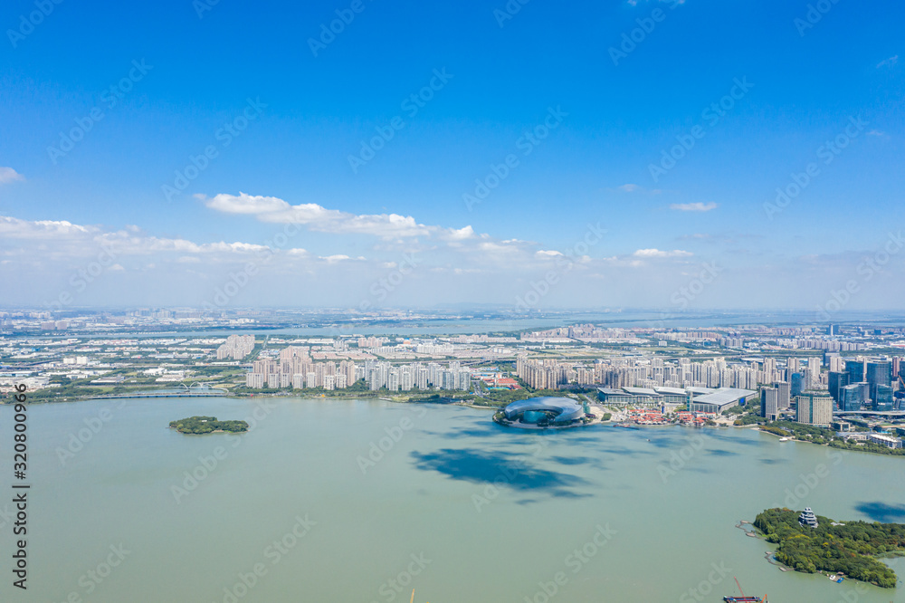 Obraz premium city skyline in suzhou china