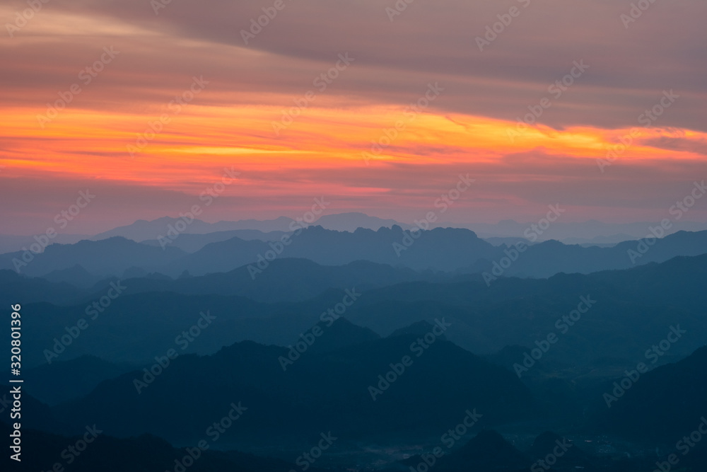 sunset in the mountains sunset in the mountains