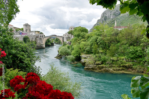 view of the bridge in mostar