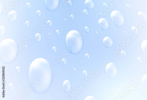 Light BLUE vector template with circles. Blurred bubbles on abstract background with colorful gradient. The pattern can be used for ads  leaflets of liquid.