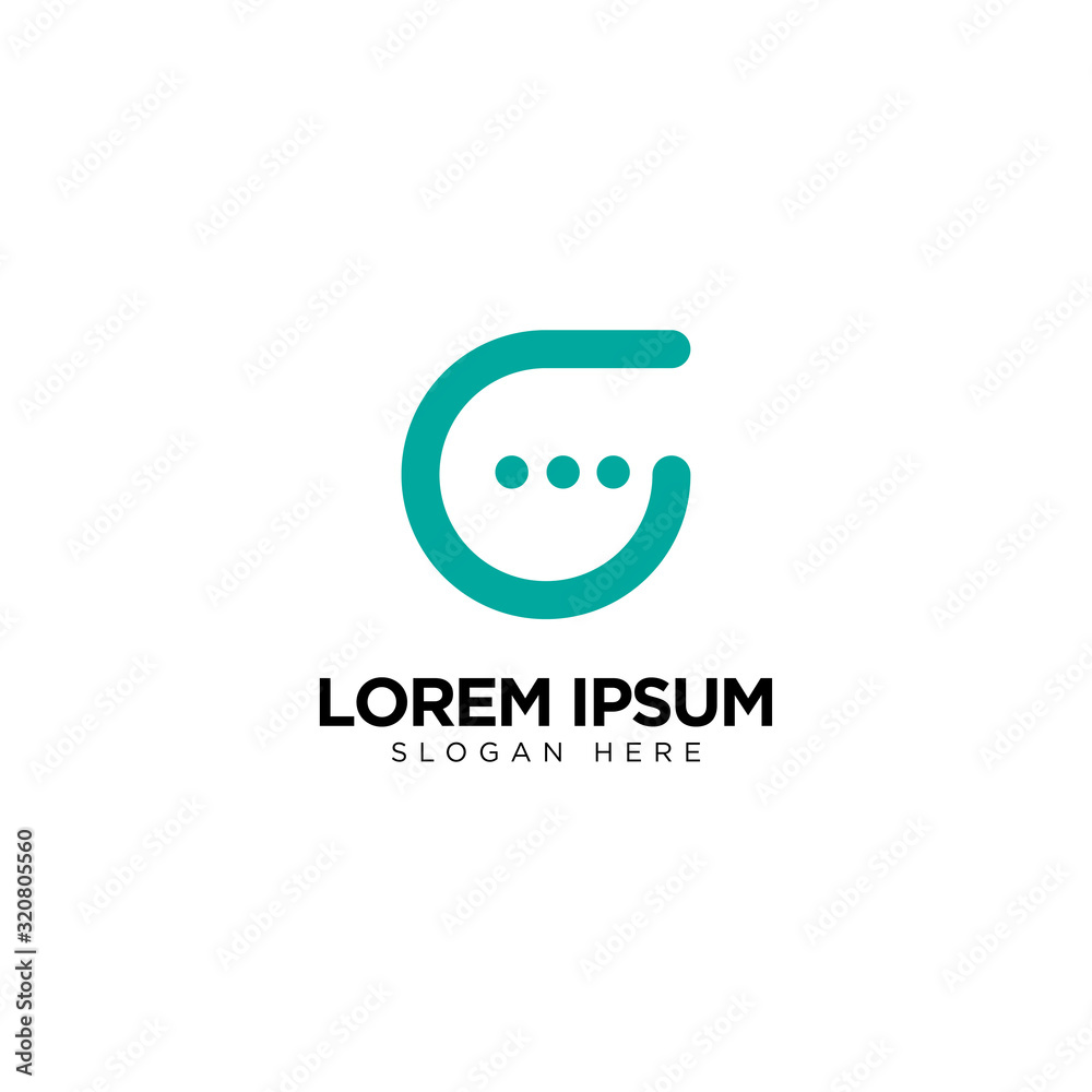 Letter G Chat Logo Template Vector Design Message Icon Letter G Chat Logo Template Vector Design Message Icon